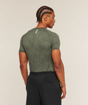 Geo Seamless Grid T-Shirt slim fit Strength Green/Haze Green - Unmatched Kicks - GYMSHARK