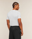 Geo Seamless Grid T-Shirt slim fit White/Silver Grey - Unmatched Kicks - GYMSHARK