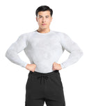 Geo Seamless Long Sleeve T-Shirt White/Light Grey - Unmatched Kicks - GYMSHARK