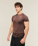 Geo Seamless T-Shirt Canvas Espresso Brown/Black - Unmatched Kicks-GYMSHARK
