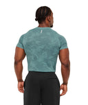 Geo Seamless T-Shirt slim fit Storm Blue / Stealth Blue - Unmatched Kicks - GYMSHARK