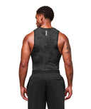 Geo Seamless Tank slim fit Black/Charcoal Grey - Unmatched Kicks - GYMSHARK