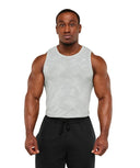 Geo Seamless Tank slim fit Light Grey/Smokey Grey - Unmatched Kicks - GYMSHARK