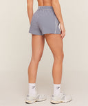 Gingham Shorts oversized fit Indigo Purple/Soft White - Unmatched Kicks - GYMSHARK