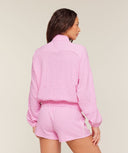 Gingham Track Jacket oversized fit Focus Pink/Soft White - Unmatched Kicks - GYMSHARK