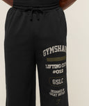 Global Lifting Wide Leg Pants oversized fit Black - Unmatched Kicks-GYMSHARK