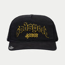 GODSPEED Forever All Black/Yellow Outline Trucker Hat - Unmatched Kicks - Godspeed Hills