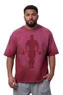 4285 - Gold's Iron Legacy Shadow Tees Burgundy Wash