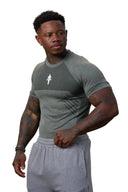 4286 - Gold's Iron Legacy Compression Tees Green
