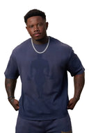 4285 - Gold's Iron Legacy Shadow Tees Navy Wash