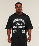 Graphic Mesh Oversized T-Shirt Black - Unmatched Kicks-GYMSHARK