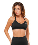 Graphic Sports Bra light support Black - Unmatched Kicks - 