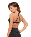 Graphic Sports Bra light support Black - Unmatched Kicks - 