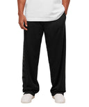 Graphic Wordmark Mesh Wide Leg Pants oversized fit Black - Unmatched Kicks - GYMSHARK