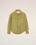 Green Goat Leather Buttoned Overshirt - Unmatched Kicks - Ami Paris