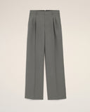Grey New Wool Low Waist Wide Trousers - Unmatched Kicks - Ami Paris