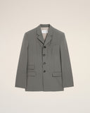 Grey New Wool Single Breasted Straight Jacket - Unmatched Kicks - Ami Paris