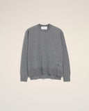 Grey Thin Wool Crewneck Ami De Coeur Sweater - Unmatched Kicks - Ami Paris