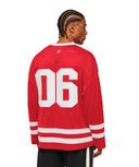 GS x CBUM Hockey Jersey Oversized Fit Crimson Red - Unmatched Kicks - GYMSHARK