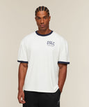 GSLC Ringer T-Shirt boxy fit Soft White/Heavy Blue - Unmatched Kicks-GYMSHARK