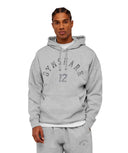 Gymshark 12 Graphic Hoodie - Light Grey Core Marl oversized fit Light Grey Core Marl - Unmatched Kicks - GYMSHARK