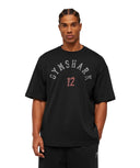 Gymshark 12 Graphic T-Shirt - GS Black oversized fit GS Black - Unmatched Kicks - GYMSHARK