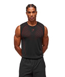 Gymshark Apex Seamless Tank - Black/Carmine Red - Unmatched Kicks - GYMSHARK