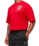 Gymshark Collegiate Graphic T-shirt - Athletic Red - Unmatched Kicks - GYMSHARK