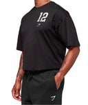 Gymshark Collegiate Graphic T-shirt - Black - Unmatched Kicks - GYMSHARK