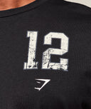 Gymshark Collegiate Graphic T-shirt - Black - Unmatched Kicks - GYMSHARK