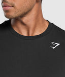 Gymshark Crest Long Sleeve T-Shirt - Black - Unmatched Kicks - GYMSHARK