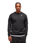 Gymshark Crest Sweatshirt Black - Unmatched Kicks - GYMSHARK