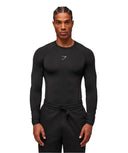 Gymshark Element Baselayer Long Sleeve T-Shirt - Black - Unmatched Kicks - GYMSHARK