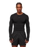 Gymshark everywear Warp Knit Long Sleeve T-Shirt - Black - Unmatched Kicks - GYMSHARK
