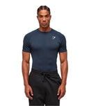 Gymshark Geo Seamless T-Shirt - Navy/Heavy Blue - Unmatched Kicks - GYMSHARK
