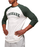 Gymshark GSLC Raglan 3/4 Sleeve T-Shirt - Soft White/Trail Green - Unmatched Kicks - GYMSHARK