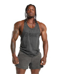 Gymshark Heritage Washed Stringer - Onyx Grey - Unmatched Kicks - GYMSHARK