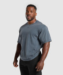 Gymshark Heritage Washed TShirt Titanium Blue - Unmatched Kicks - GYMSHARK