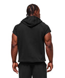 Gymshark Legacy 1/4 Zip Cap Sleeve Hoodie Black - Unmatched Kicks - GYMSHARK