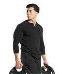 Gymshark Legacy Henley - Black - Unmatched Kicks - GYMSHARK
