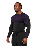Gymshark Onyx 5.0 Seamless Long Sleeve T-Shirt - Black/Athletic Purple - Unmatched Kicks - GYMSHARK