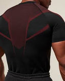 Gymshark Onyx 5.0 Seamless T-Shirt - Black/Carmine Red - Unmatched Kicks - GYMSHARK
