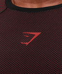 Gymshark Onyx 5.0 Seamless T-Shirt - Black/Carmine Red - Unmatched Kicks - GYMSHARK