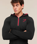 Gymshark Onyx V1 Hoodie - Black/Onyx Grey/Carmine Red - Unmatched Kicks-GYMSHARK