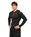 Gymshark Onyx V1 Hoodie - Black/Onyx Grey/Carmine Red - Unmatched Kicks-GYMSHARK