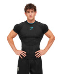 Gymshark Onyx V1 T-Shirt Black/Brand Blue - Unmatched Kicks-GYMSHARK