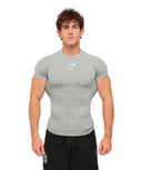 Gymshark Onyx V1 T-Shirt - Smokey Grey/Light Grey/White - Unmatched Kicks-GYMSHARK