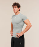 Gymshark Onyx V1 T-Shirt - Smokey Grey/Light Grey/White - Unmatched Kicks-GYMSHARK