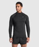 Gymshark Performance 1/4 Zip - Black - Unmatched Kicks - GYMSHARK