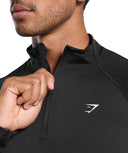 Gymshark Performance 1/4 Zip slim fit - Black - Unmatched Kicks - GYMSHARK